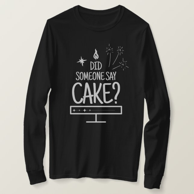 Camiseta Cake Lover Quote Minimal White Typography Black (Frente do Design)