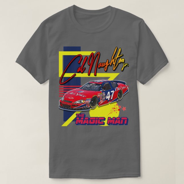 Camiseta Cal Naughton Jr O Homem Mágico Talladega Nights Ra (Frente do Design)