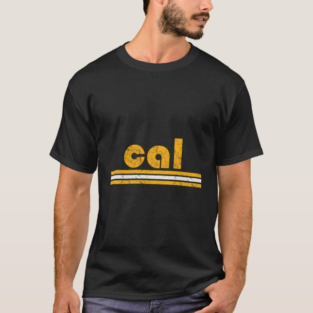 Camiseta Cal Three Stripe California Throwback (Frente)
