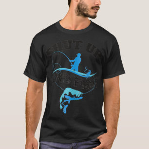 Camiseta Cala a boca e pesca de arte nova Silhouett