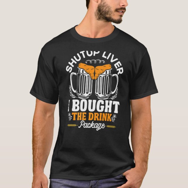 Camiseta Cala A Boca Fígado Eu Comprei O Pacote Bebida (Frente)