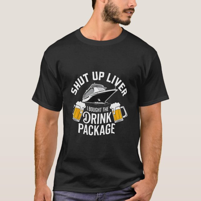 Camiseta Cala Boca Fígado Comprei O Pacote De Bebidas Cruze (Frente)