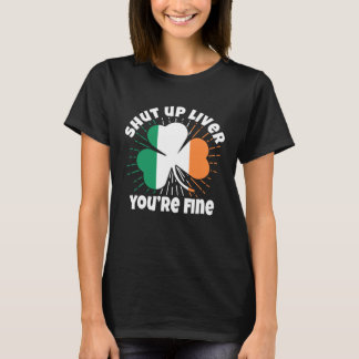 Camiseta Cala Fígado Você Está Bem Cerveja do Dia de São Pa