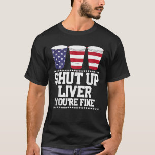 Camiseta CALA O FÍGADO, ESTÁS BEM A 4 DE Julho, Beer Beer B