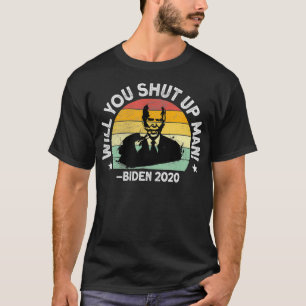 Camiseta Cala-Te, Homem Trump Biden Debate 2020 Quo