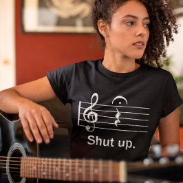 Camiseta Cala-te, Quarter Rest e Fermata Funny Music Gift