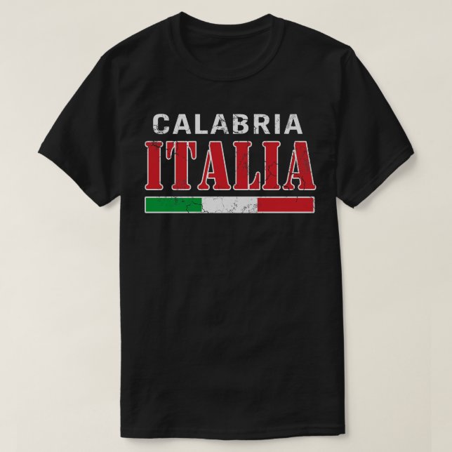 Camiseta Calabria Itália Bandeira italiana Itália Italiano (Frente do Design)