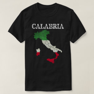 Camiseta Calabria Italia Flag Crest Itália Vintage D