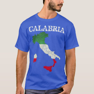 Camiseta Calabria Italia Flag Crest Itália Vintage D