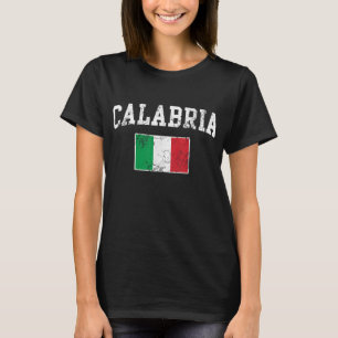 Camiseta Calábria Itália Flag Itália Vintage Distres