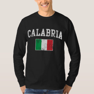 Camiseta Calábria Itália Flag Itália Vintage Distres