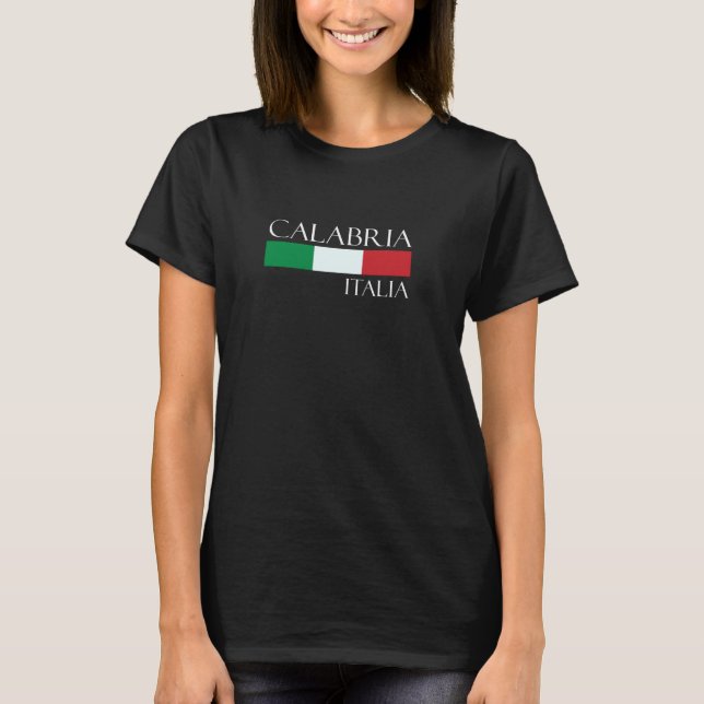 Camiseta Calabria Italia Itália Flag Vintage Italiano (Frente)