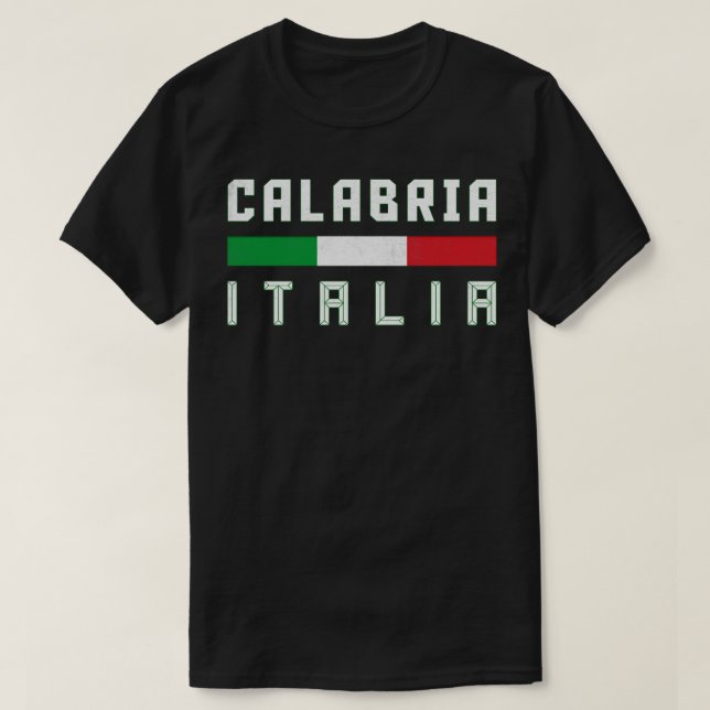 Camiseta Calabria Itália Tipografia Design (Frente do Design)