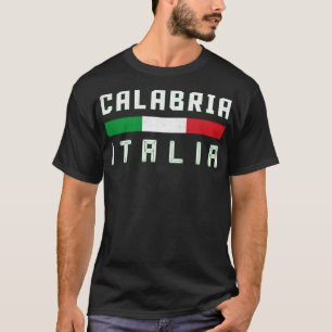 Camiseta Calabria Itália Tipografia Design