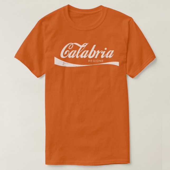Camiseta Calabria Regione Italia Retro Design (Frente do Design)