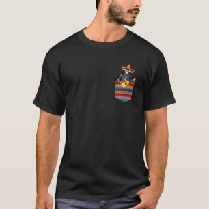 Camiseta Calaca Blanket Serape Mexicano Engraçado Cinco D