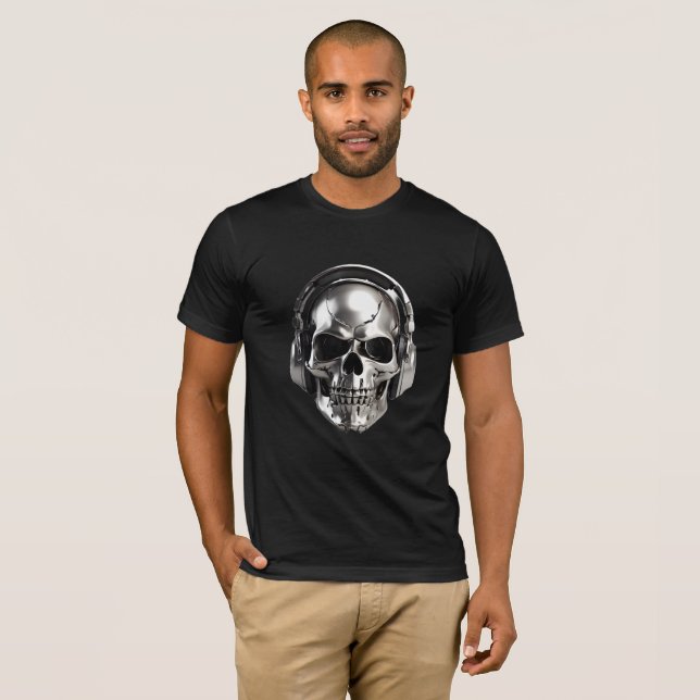Camiseta Calavera Metálica / Caveira Metálica De C (Frente Completa)