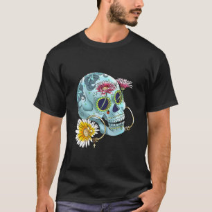 Camiseta Calavera Mexicana Dia De Los Muertos Dia Do Morto