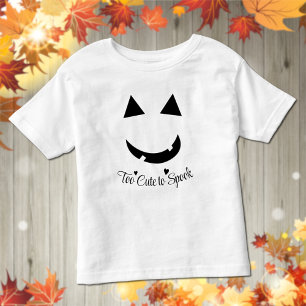 Camiseta Calça-de-abóbora-abóbora sorri-de-criança