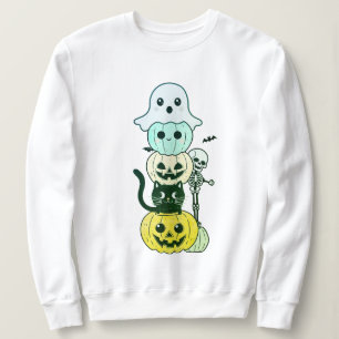 Camiseta Calçadinho de Pilha de Caráter Kawaii do Halloween