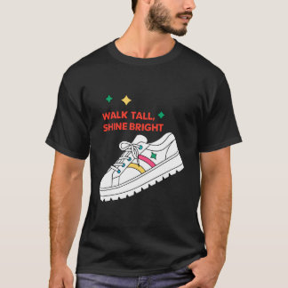 Camiseta Calçado de Plataforma Brilhante Walk Tall Shine 70
