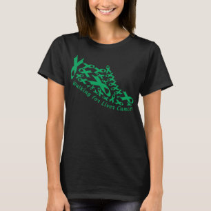 Camiseta calçados cânceres de figado