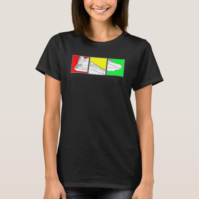 Camiseta Calçados De Basquete Trendentes Com Cores Rasta Cu (Frente)