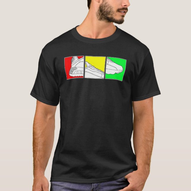 Camiseta Calçados De Basquete Trendentes Com Cores Rasta Cu (Frente)