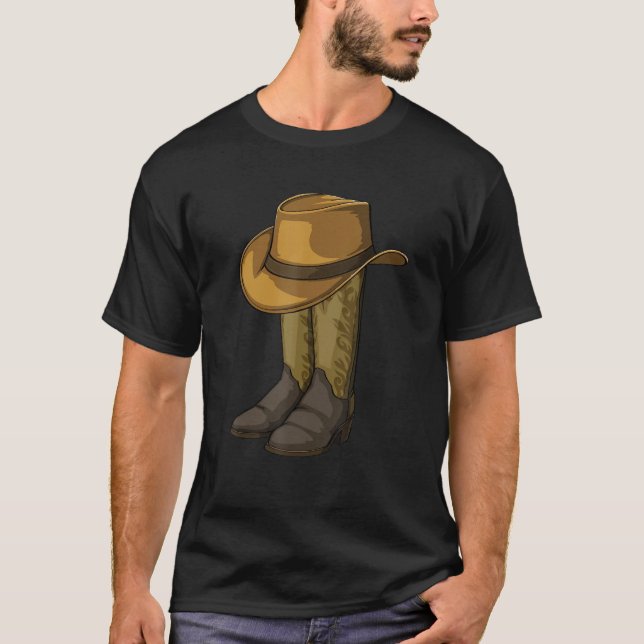 Camiseta Calçados de Dança de Linha Homens Clássicos Boots  (Frente)
