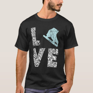 Camiseta Calçados De Pé-Gelo Figura Skater Ice Skater Link
