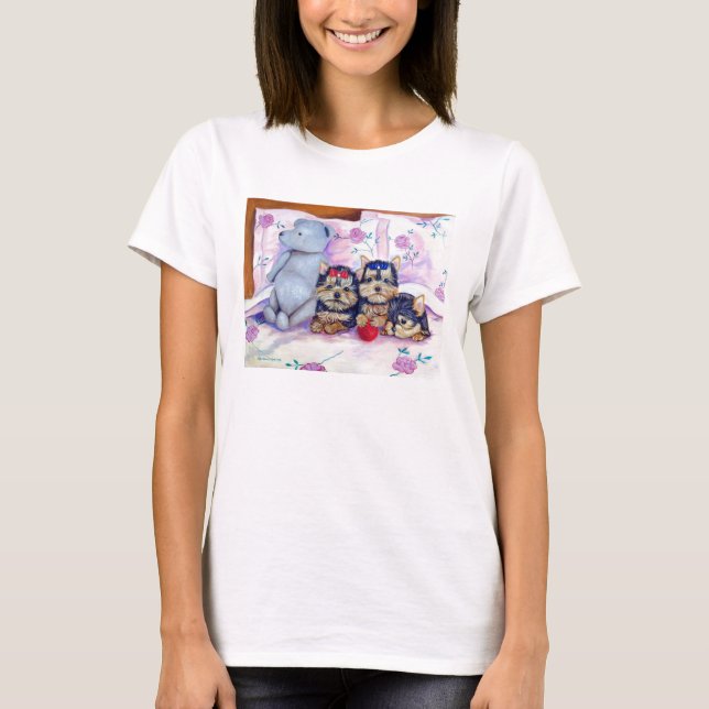 Camiseta Calçados de Yorkshire Terrier Keds (Frente)