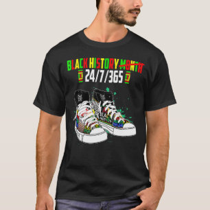 Camiseta Calçados do Mês da História Negra 24 7 365 América