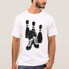 Camiseta calçados e esportes de boliche