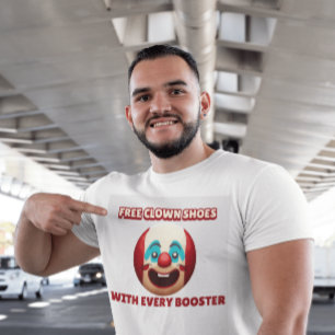 CAMISETA CALÇADOS GRATUITOS ANTI-VAX COM CADA FUNCIONAMENTO