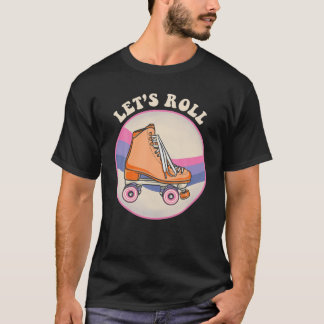 Camiseta Calçados Roller Skates 80S Esportes De Pista Retro