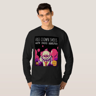 CAMISETA CALÇADOS VAX GRATUITOS COM CLOWN ANTI-VAX COM CADA