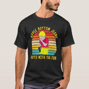 Camiseta Calças Apple na parte de baixo Botas Com o Pelo Ap