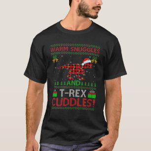 Camiseta Calças Quentes E Cuddles Rex Feios De Natal Rex