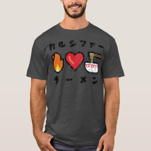 Camiseta Calcifer ama Ramen Emoji Kanji