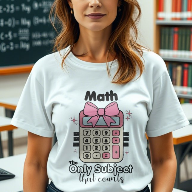 Camiseta Calculadora bonita com professor de matemática de  (Criador carregado)