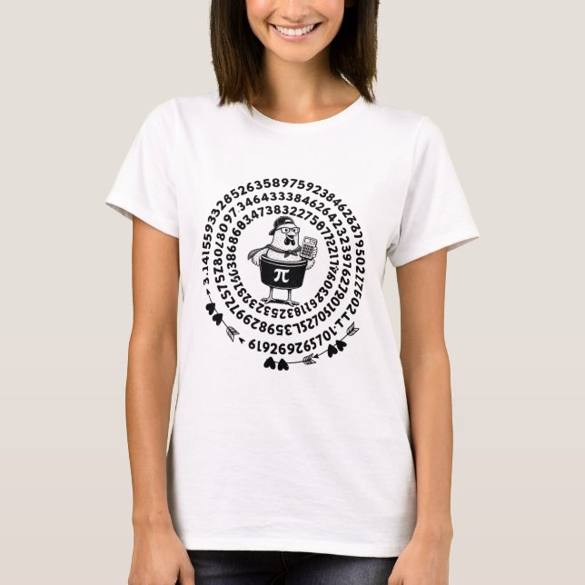 Camiseta Calculadora de capacidade de panela de frango Prof (Frente)
