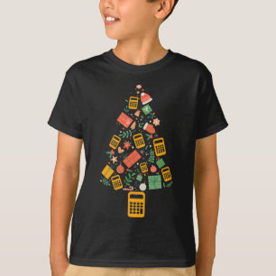 Camiseta Calculadora de Contador de Árvore de Natal Finança