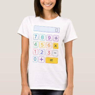 Camiseta Calculadora de Matemática Fofa para Crian