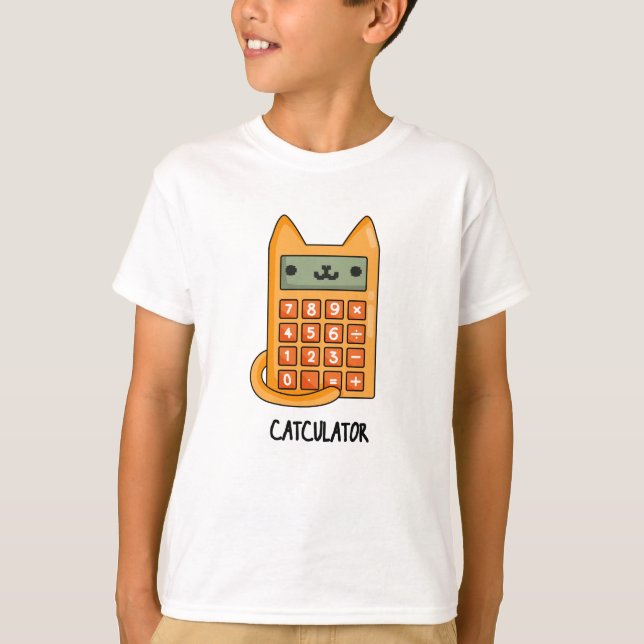 Camiseta Calculadora Funny de Gato (Frente)