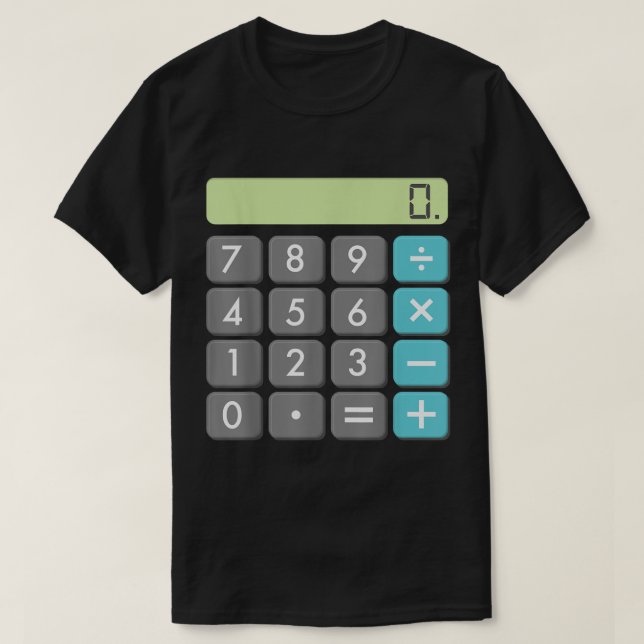 Camiseta Calculadora Halloween Costume Shirt Matirt Geek Le (Frente do Design)