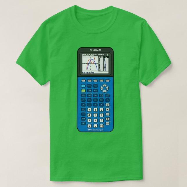Camiseta Calculadora TI 84 de mirtilo (Frente do Design)