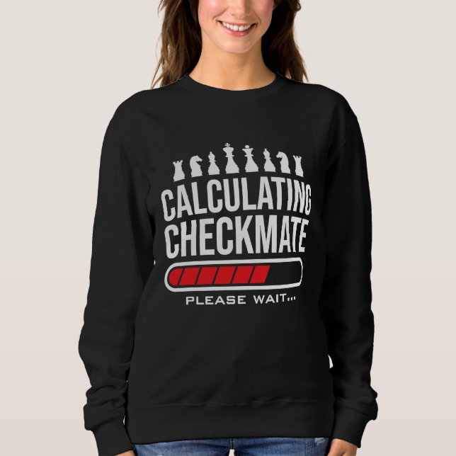Camiseta Calculating Checkmate Please Wait  Kids Mens Funny (Frente)