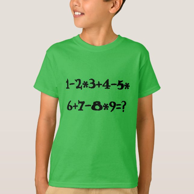 Camiseta Cálculo de matemática verde (Frente)