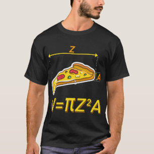 Camiseta Cálculo de Volume de Nerd de de Designs de Pizza E