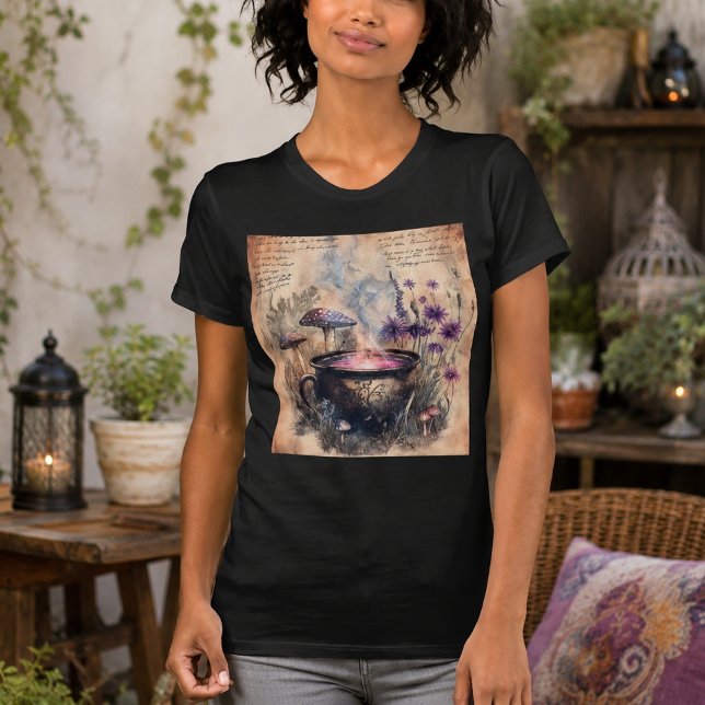 Camiseta Caldeirão Botânico de Ervas Mágicas (Criador carregado)